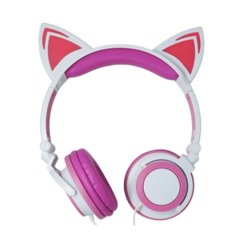 Fone De Ouvido Bluetooth Led Orelha Gato Led Headphone – Kartom