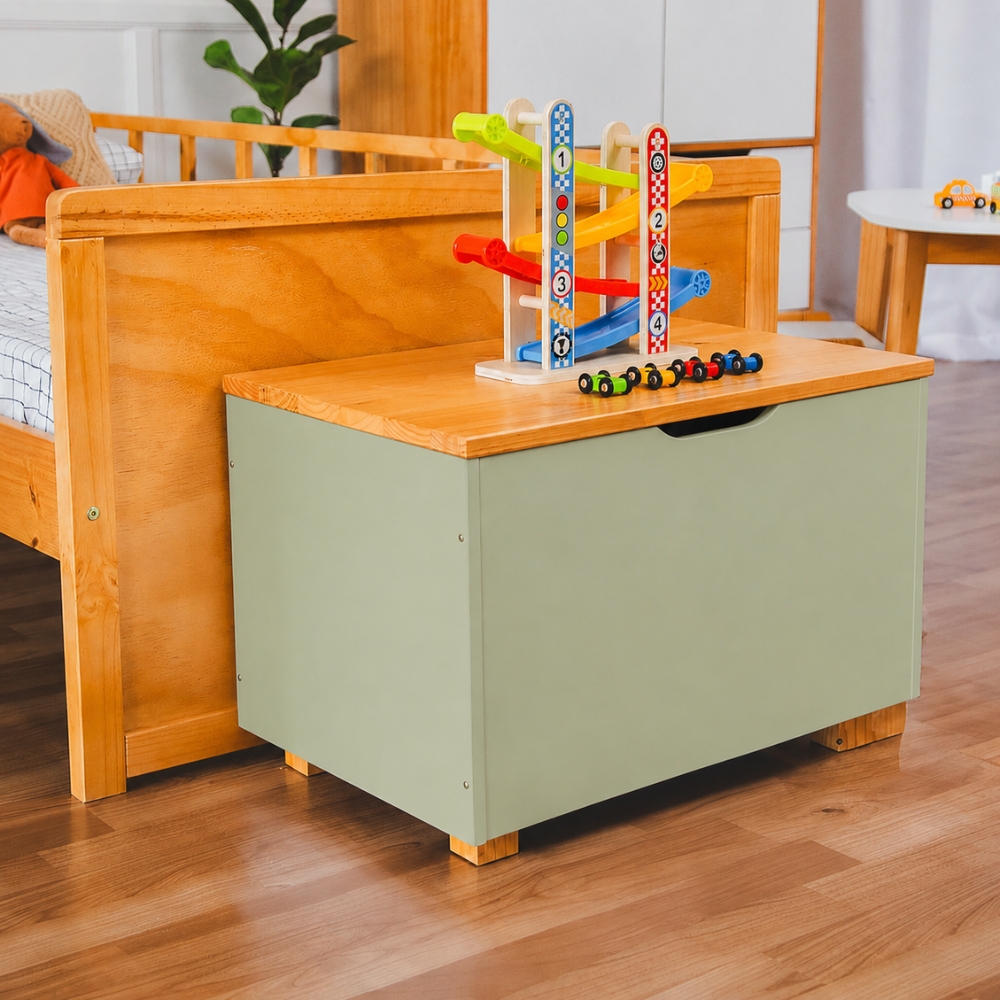 Baú Organizador de Brinquedos Verde Oliva