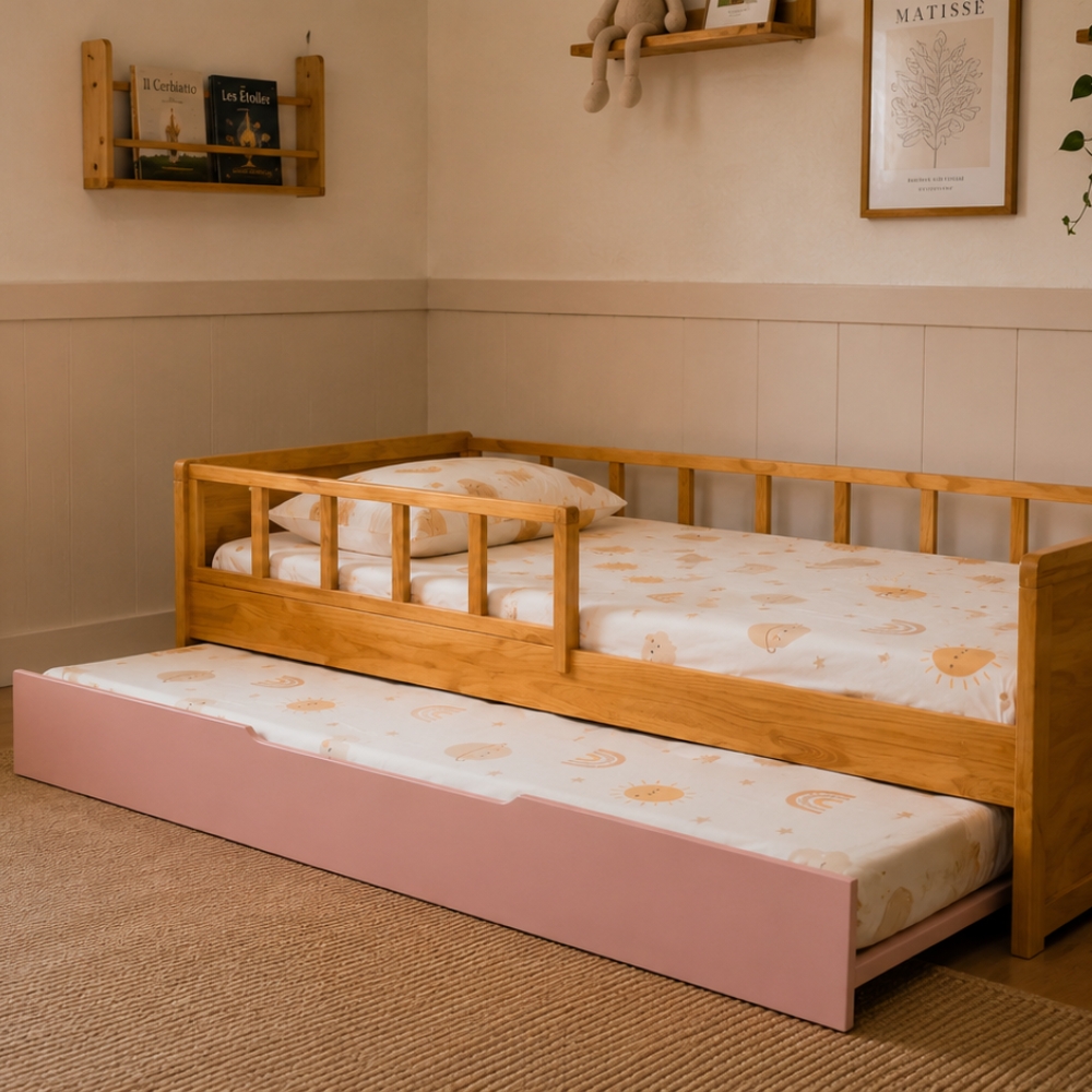 Bicama Infantil Rosa Blush Theo