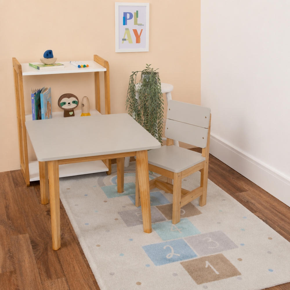 Cadeira Infantil Cinza Greige Theo