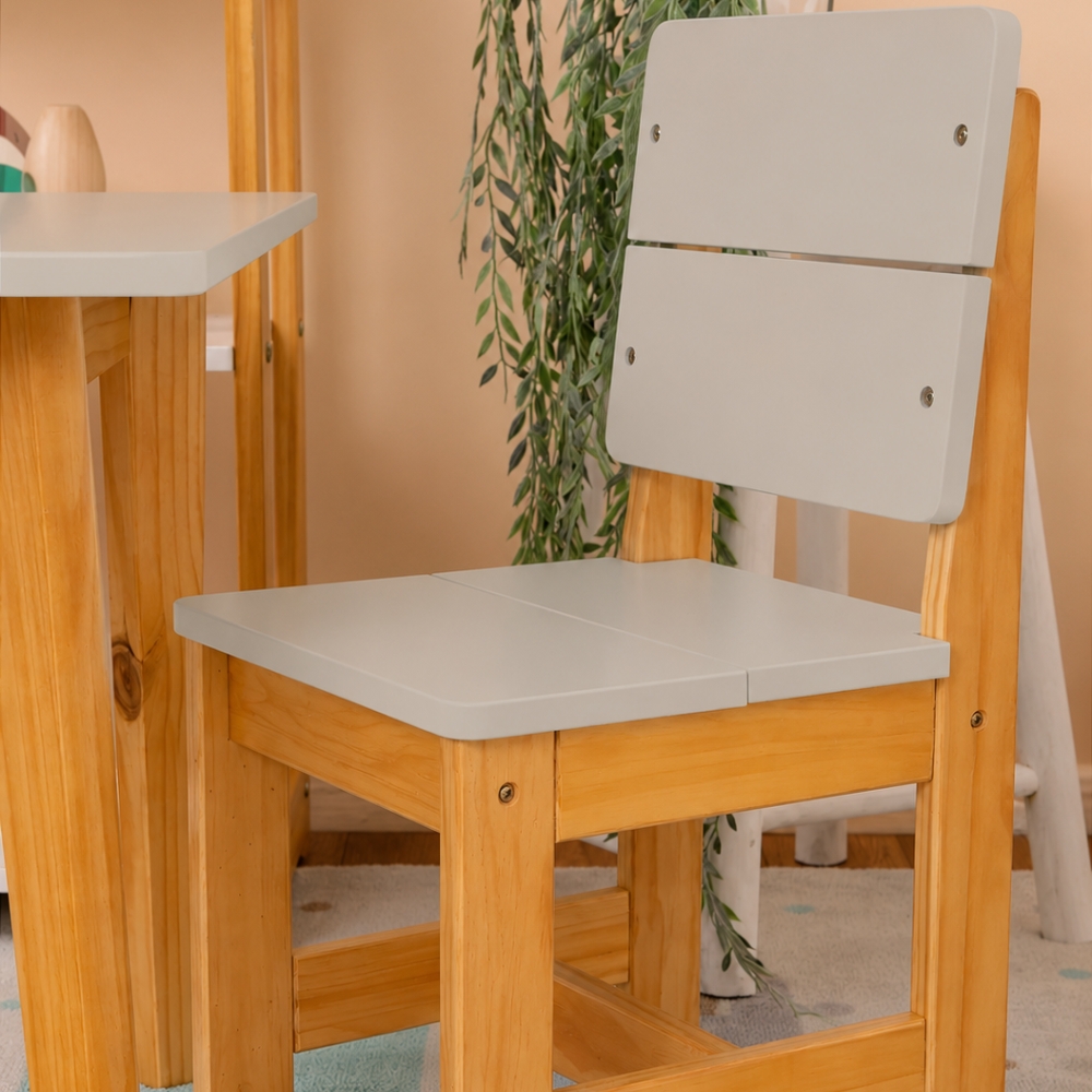 Cadeira Infantil Cinza Greige Theo