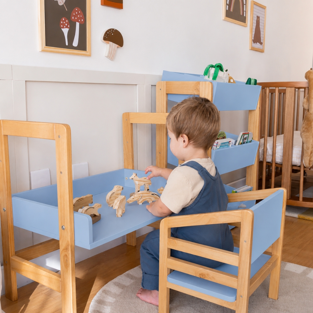 Cadeira Infantil com Regulagem Azul