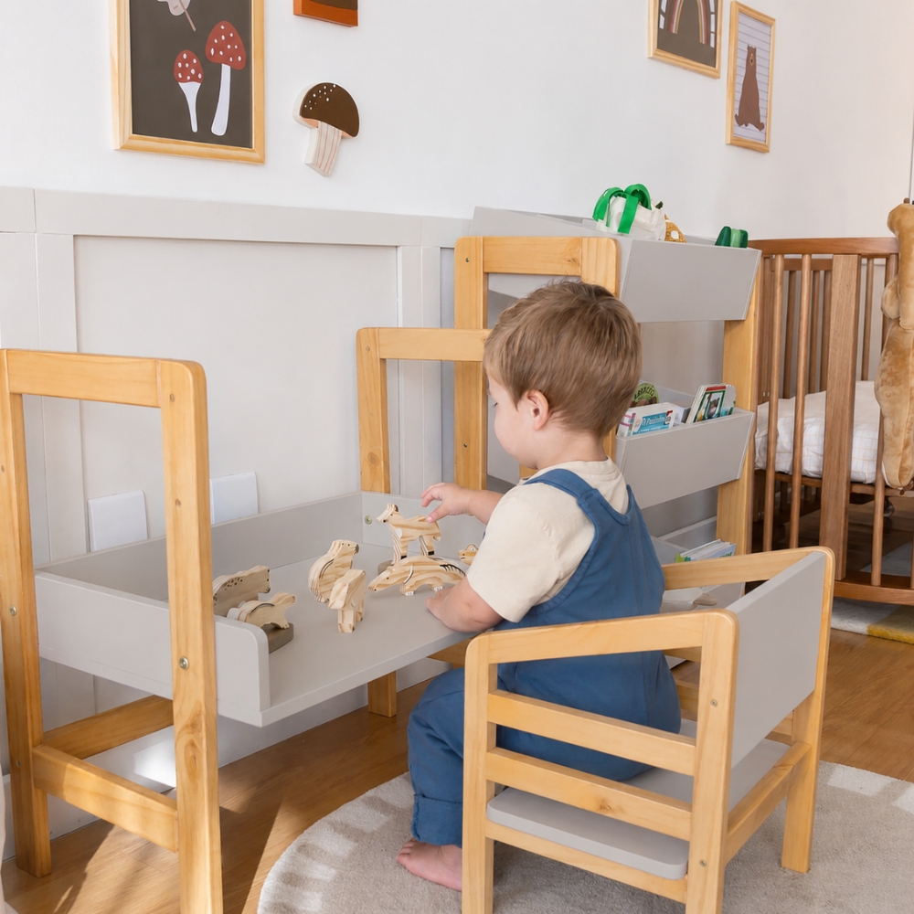Cadeira Infantil com Regulagem Cinza Greige