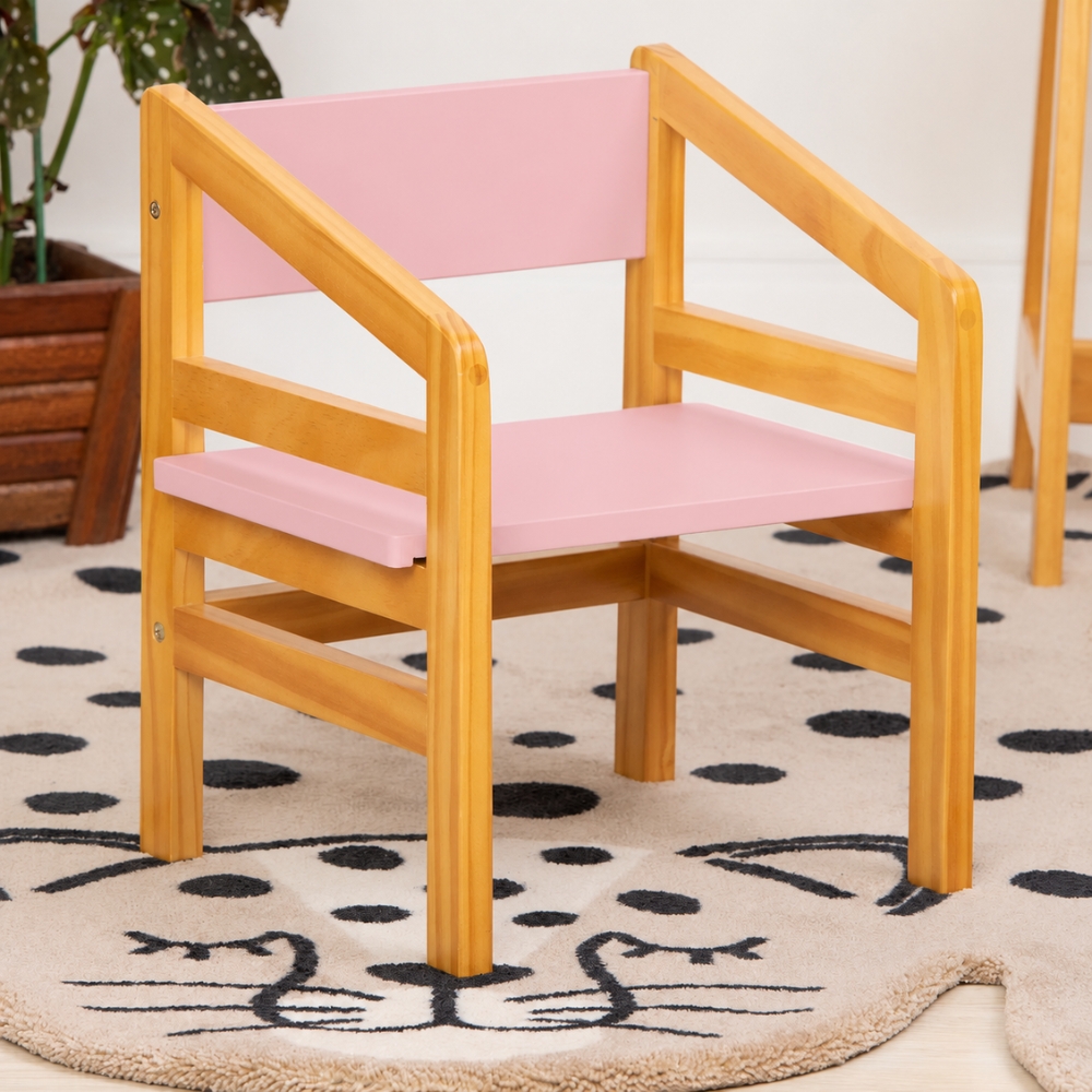 Cadeira Infantil com Regulagem Rosa Blush