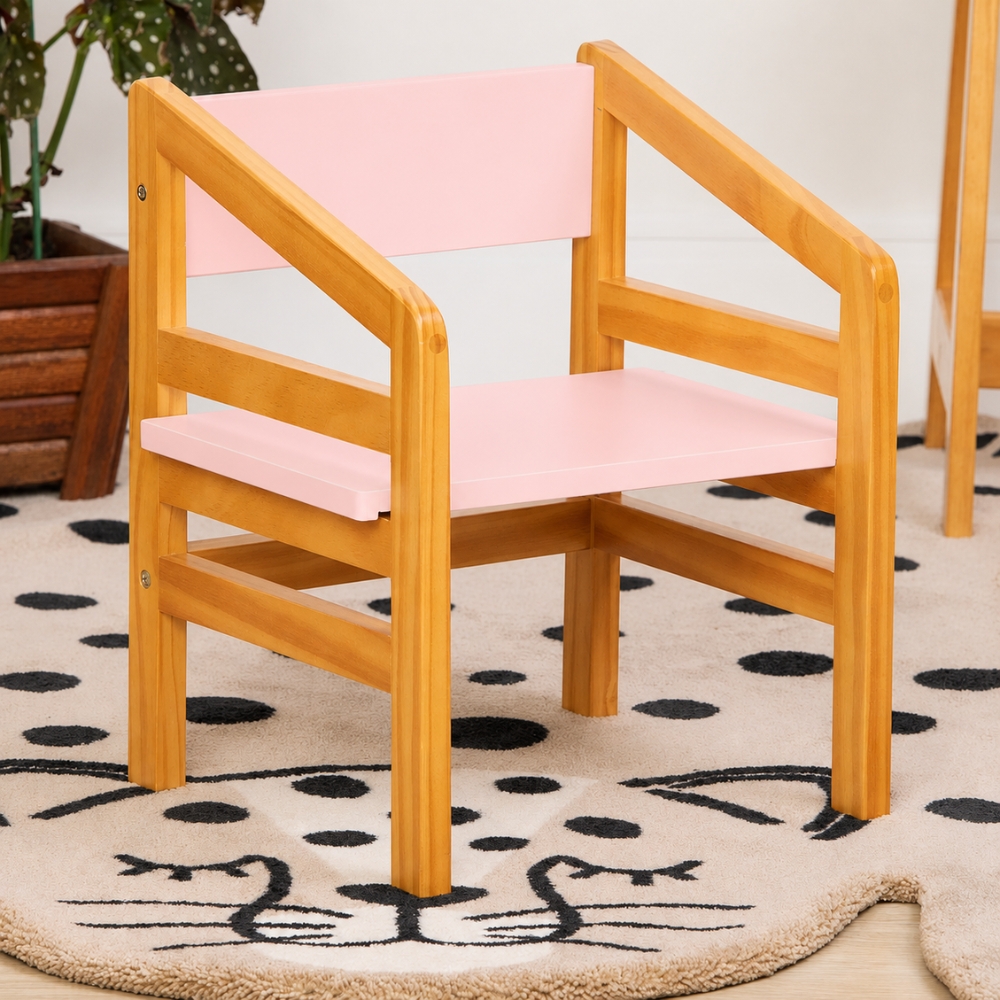 Cadeira Infantil com Regulagem Rosa