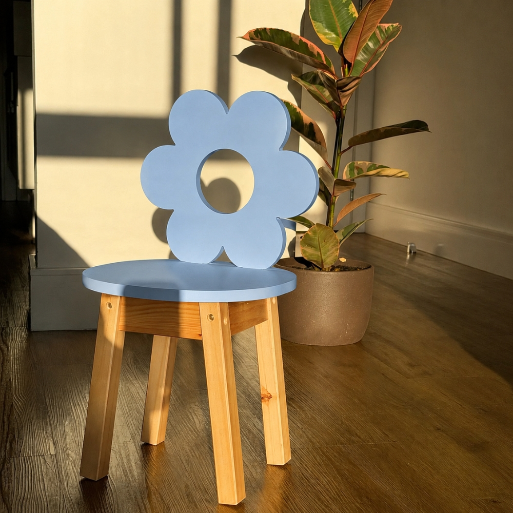 Cadeira Infantil Flor Azul