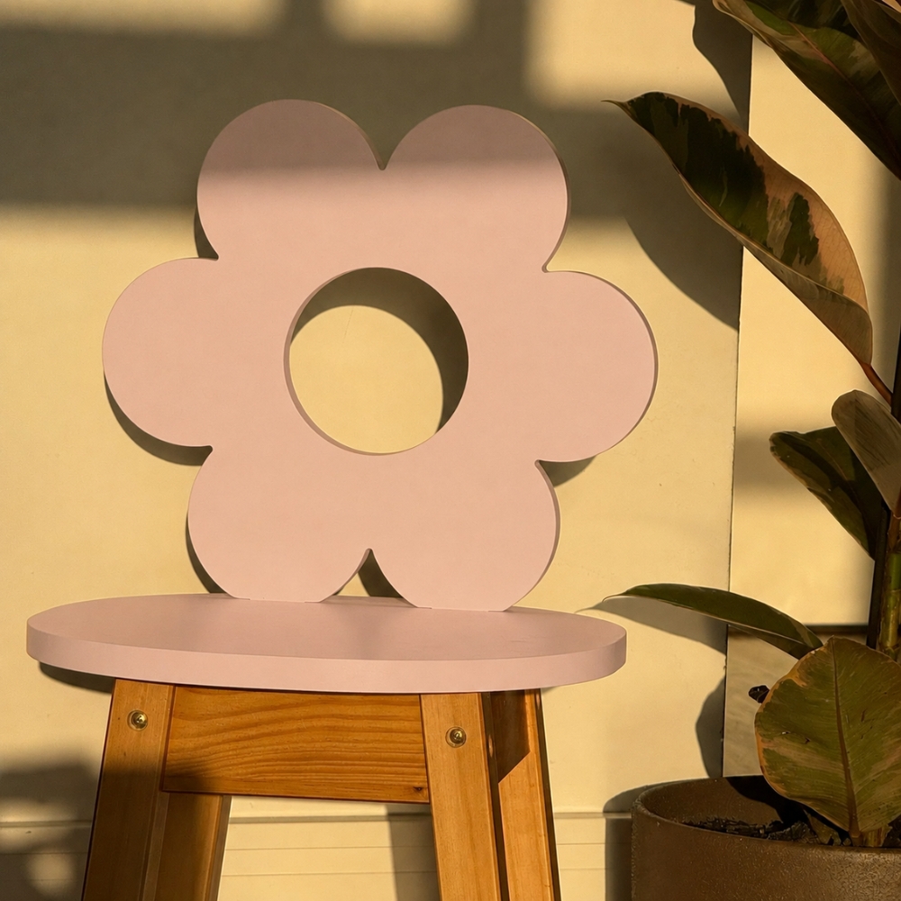Cadeira Infantil Flor Rosa Blush