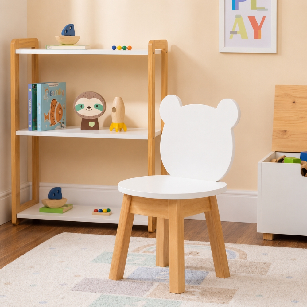 Cadeira Infantil Urso Branca quarto