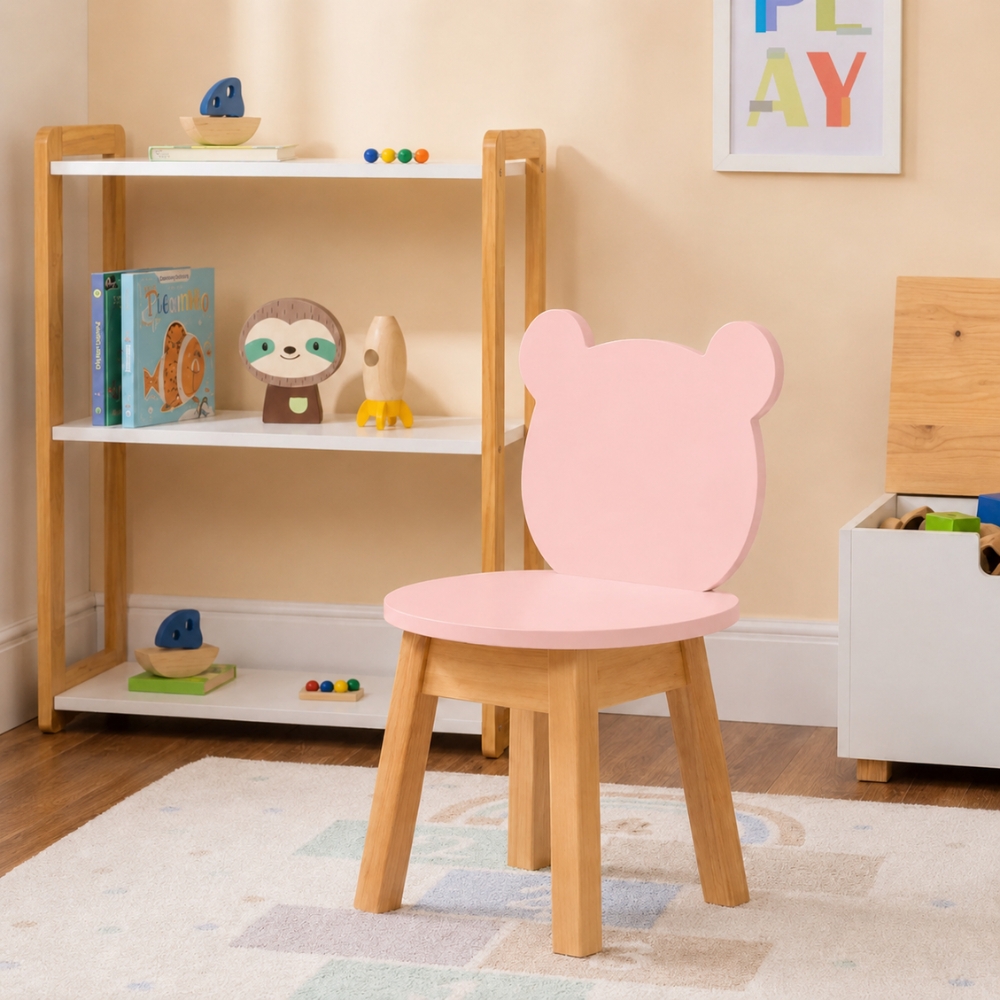 Cadeira Infantil Urso Rosa quarto