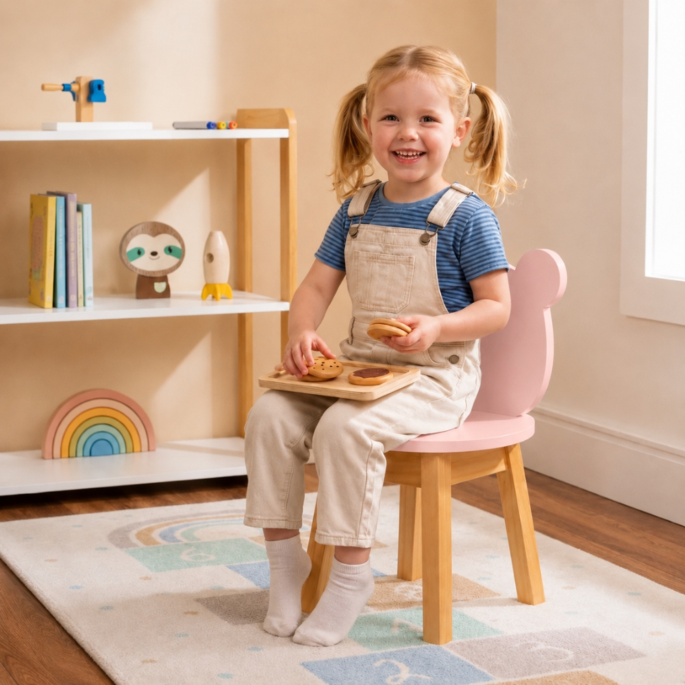 Cadeira Infantil Urso Rosa