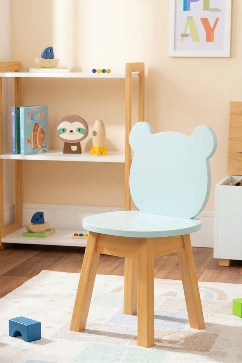 Cadeira Infantil Urso Verde quarto