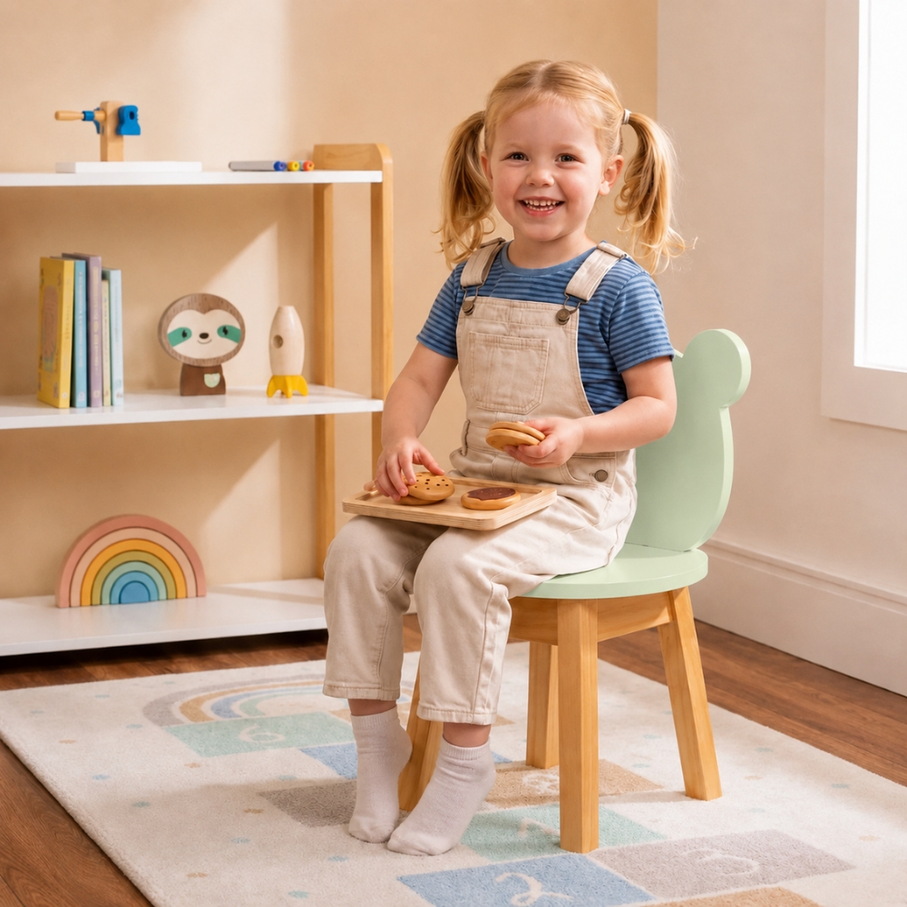 Cadeira Infantil Urso Verde Oliva