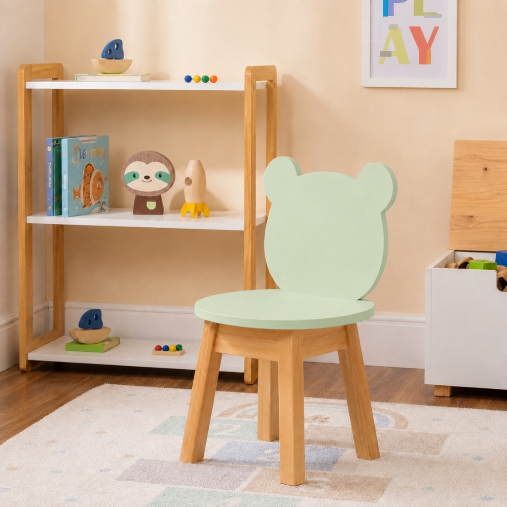 Cadeira Infantil Urso Verde Oliva quarto