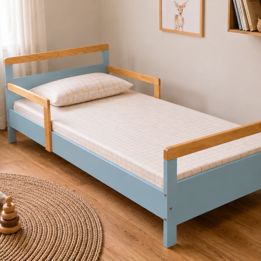 Cama Infantil Montessoriana Azul Bella