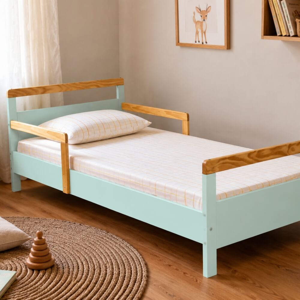 Cama Infantil Montessoriana Verde Bella