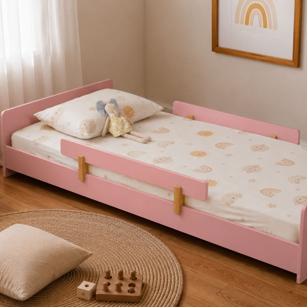 Cama Montessoriana Evolutiva Rosa Blush Nina