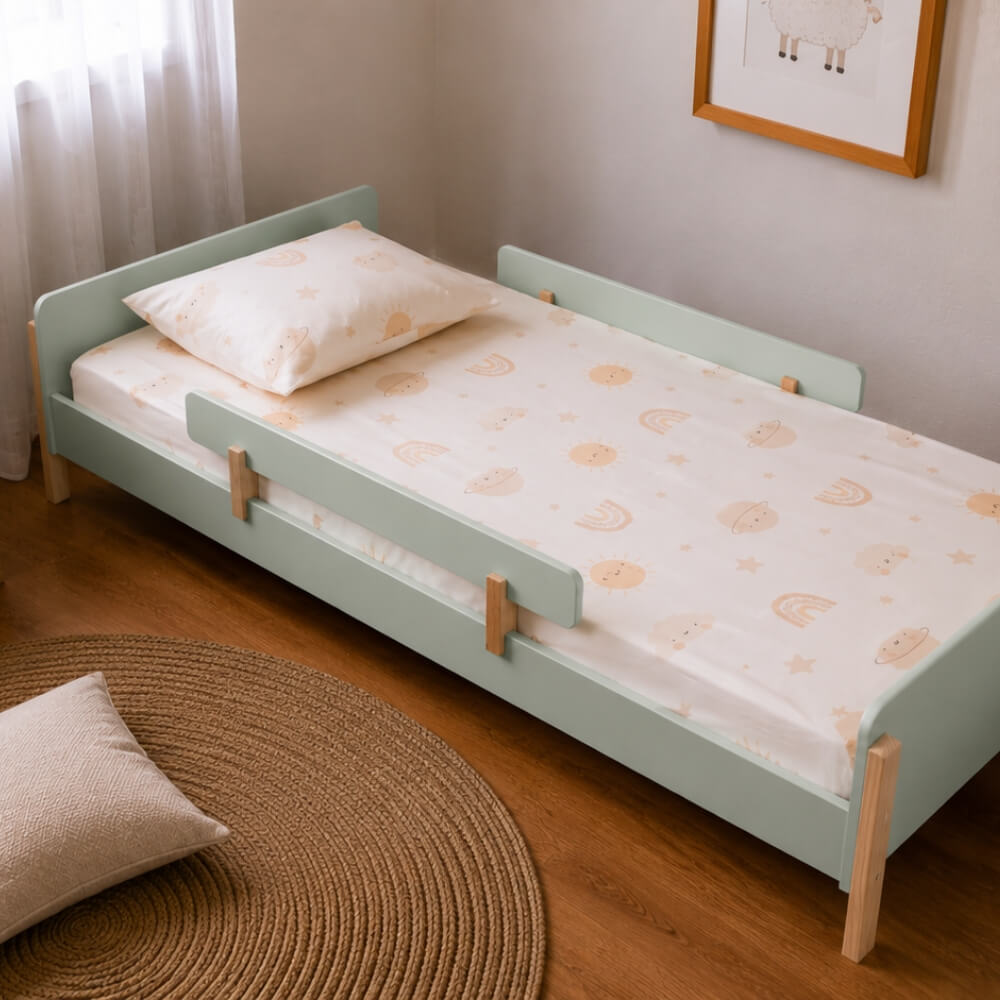 Cama Montessoriana Evolutiva Verde Oliva Nina