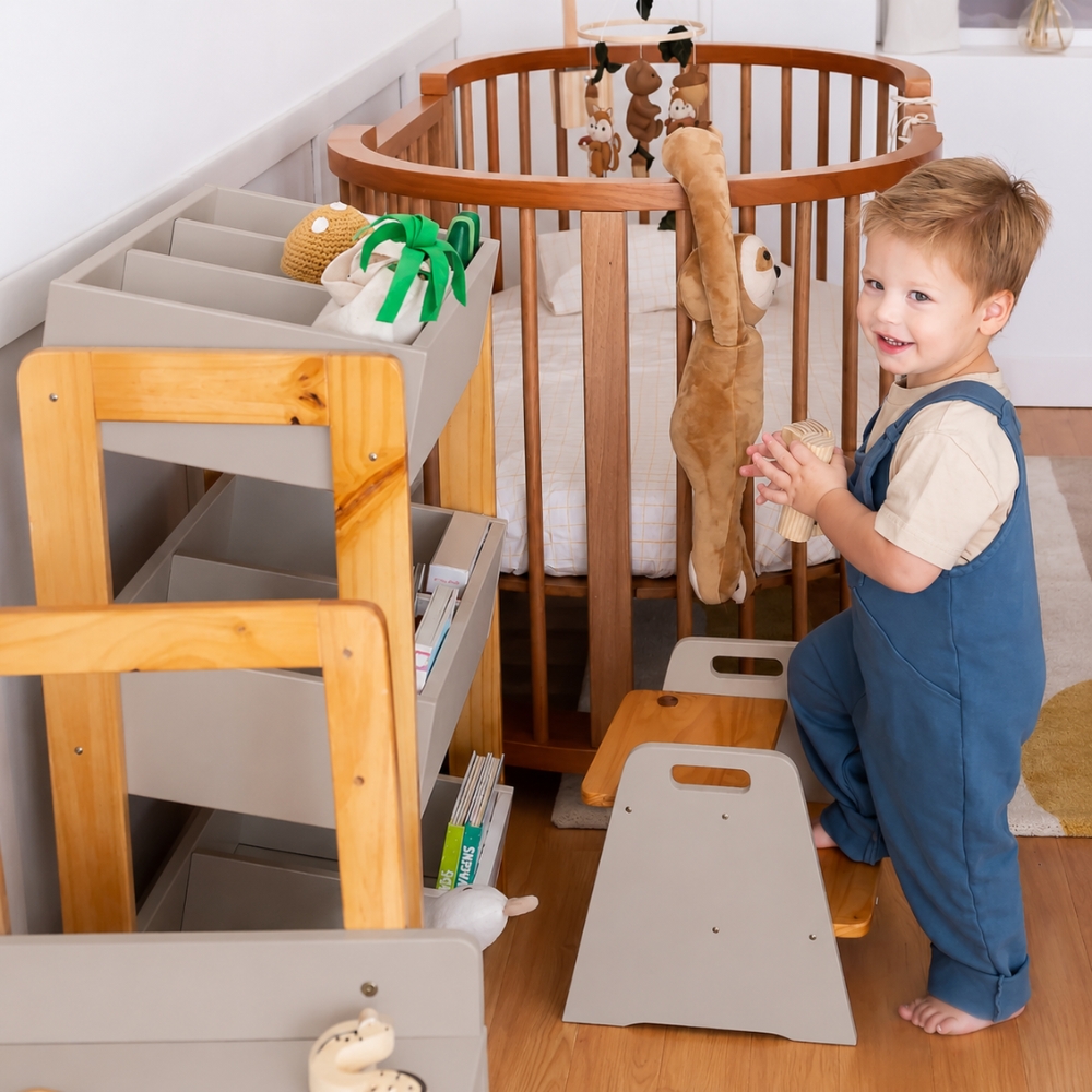 Escadinha Infantil Montessori Cinza Greige