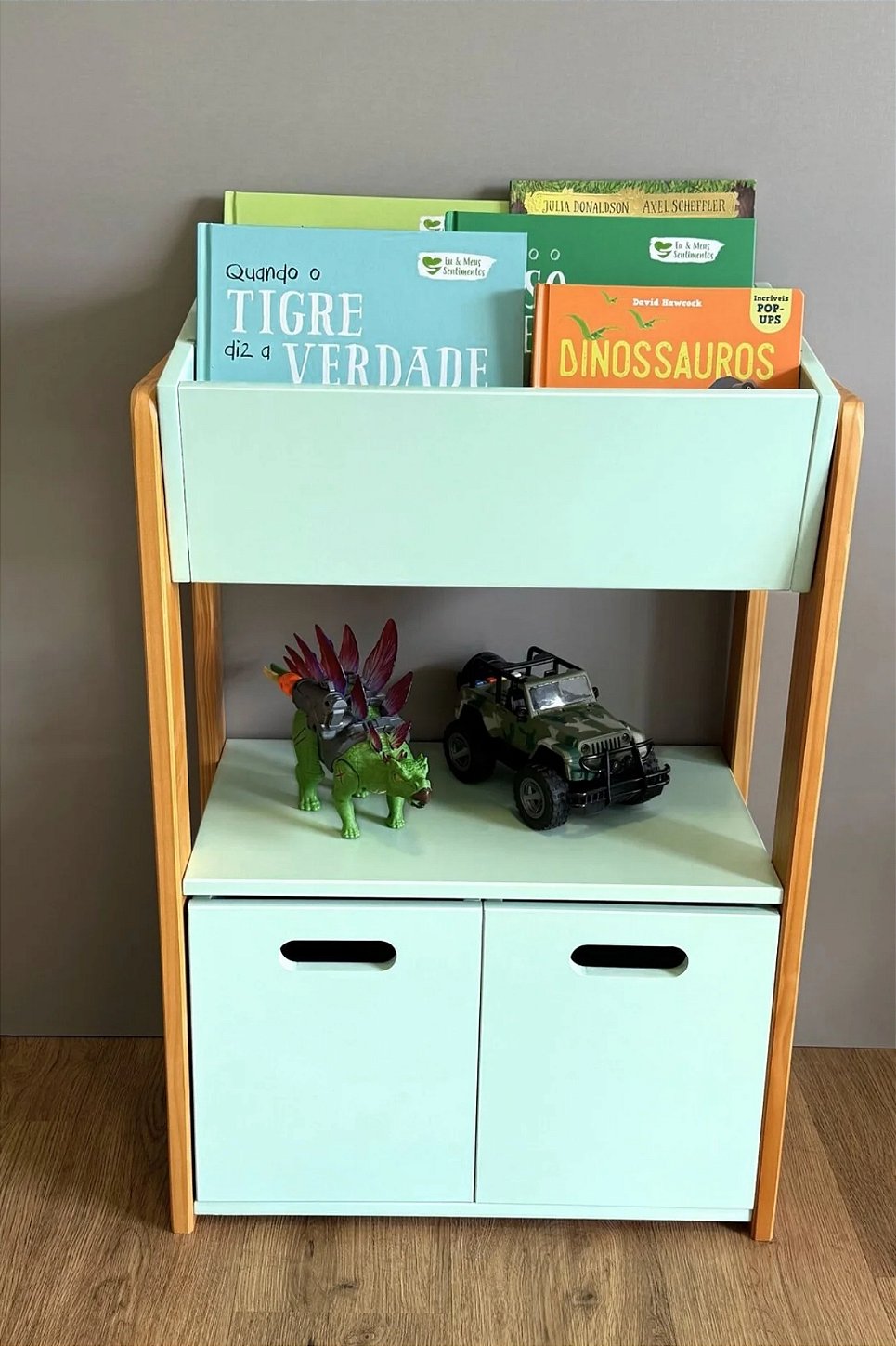 Estante Porta Livros com Caixote Organizador