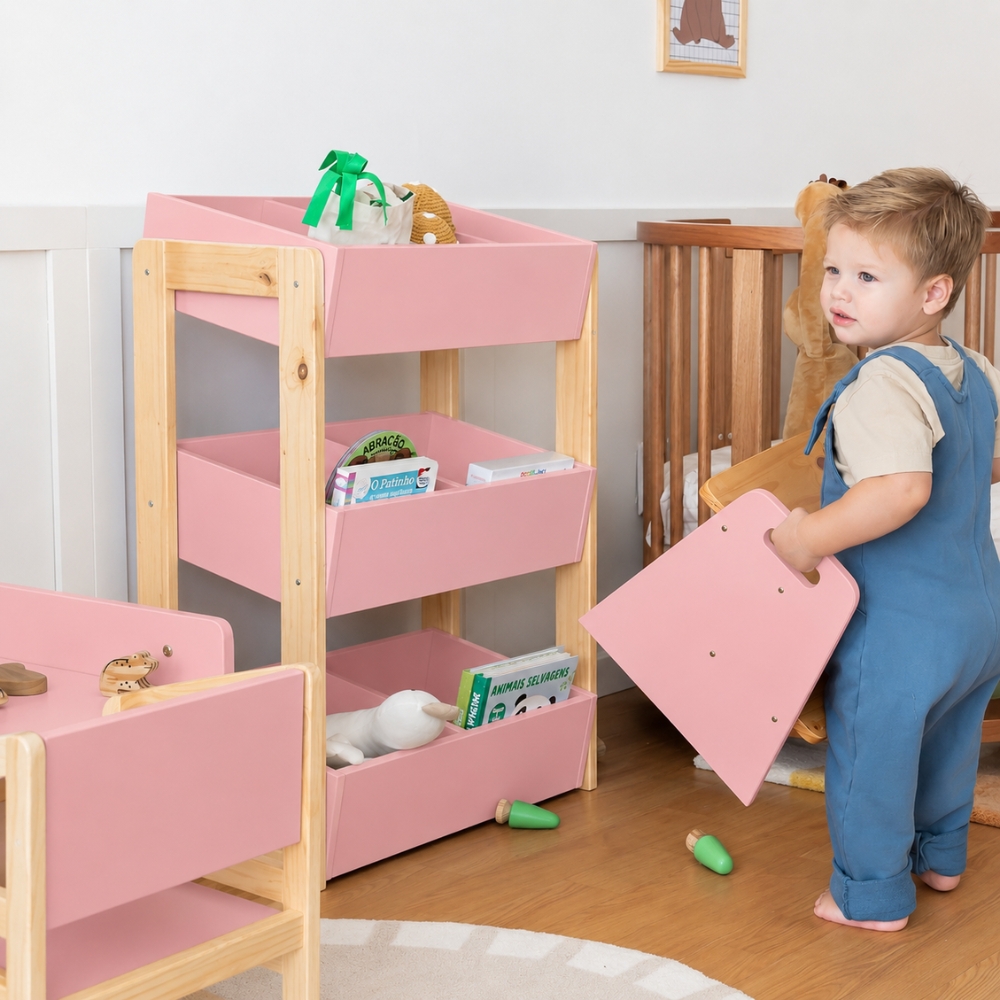 Estante Organizadora Rosa Blush Bella