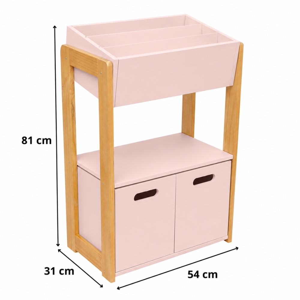 Estante Livros com Caixote Rosa