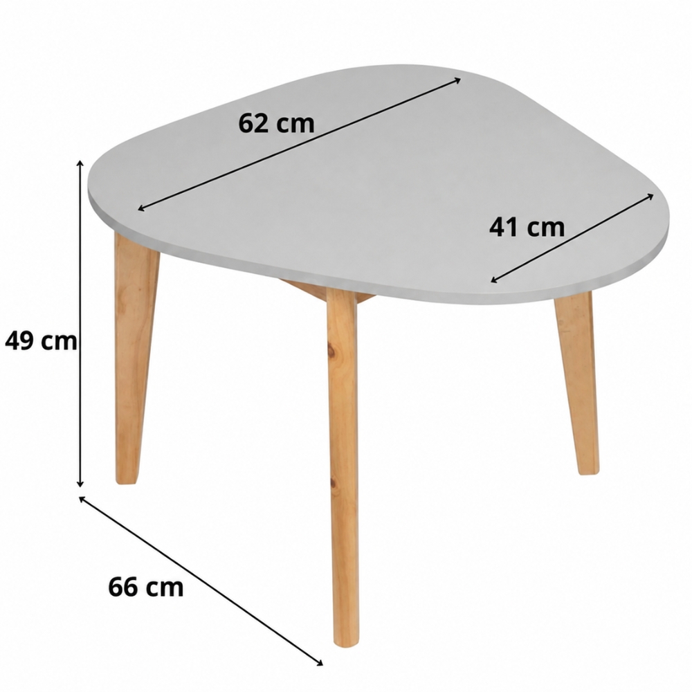 Dimensões Mesa Infantil Orgânica Cinza Greige