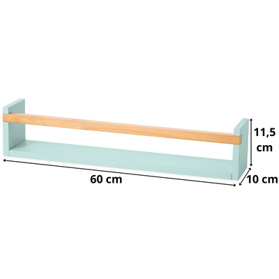 Dimensões Prateleira de Livros 60cm Verde Bella
