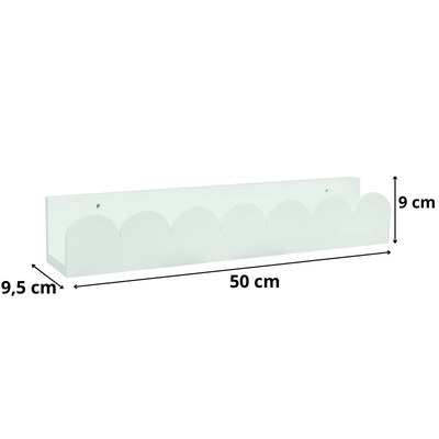 Dimensões prateleira ondinha