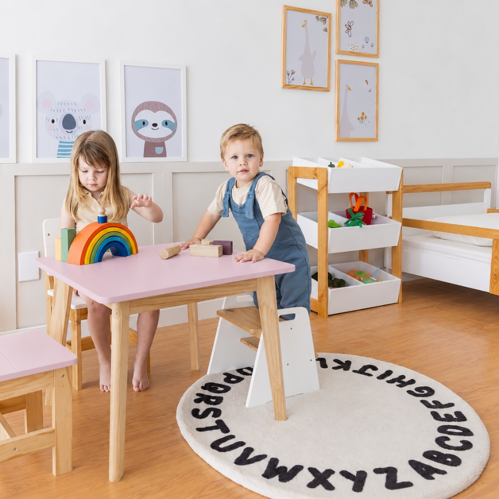 Mesa Infantil Rosa Blush Theo