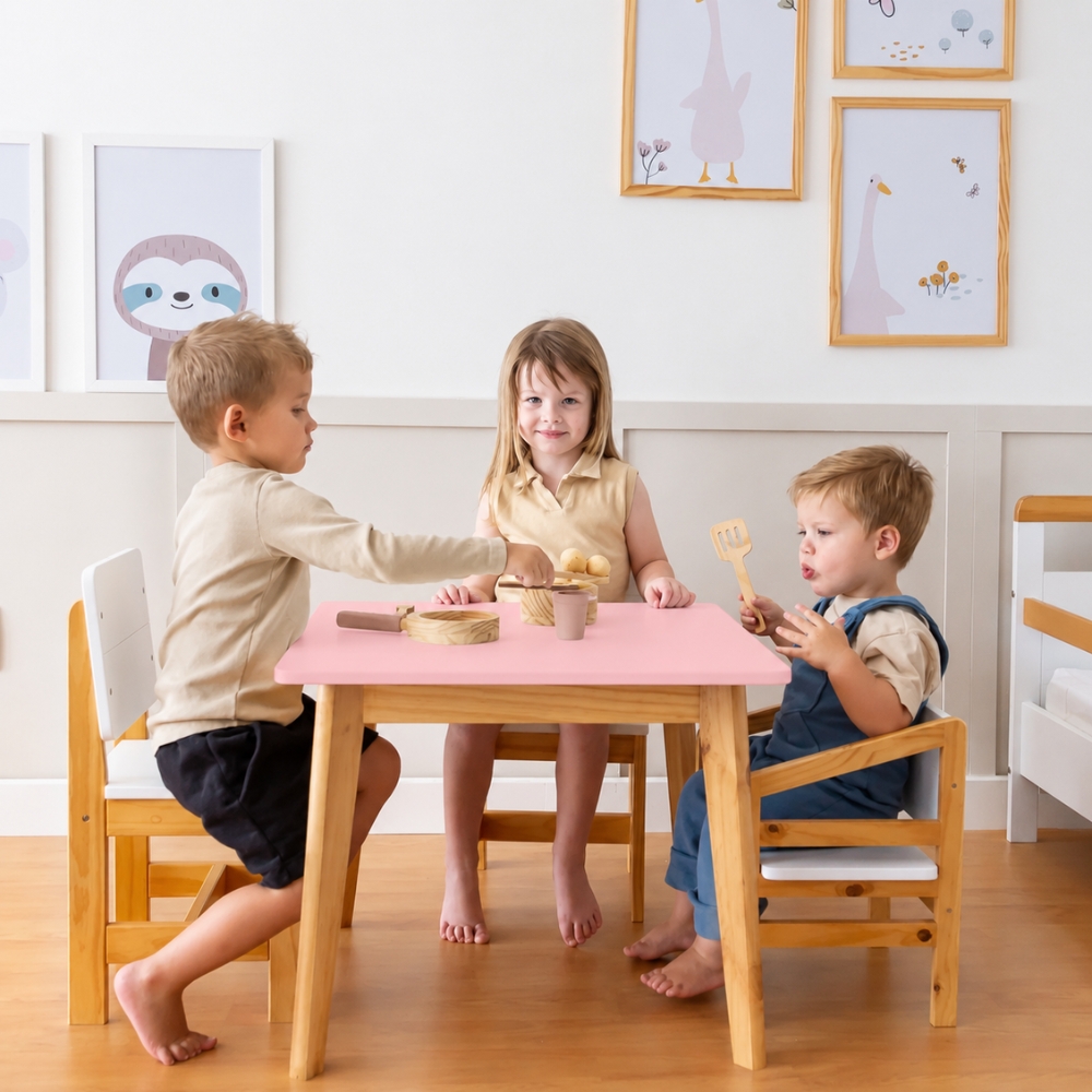 Mesa Infantil Rosa Theo
