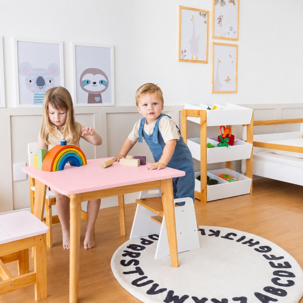Mesa Infantil Rosa Theo