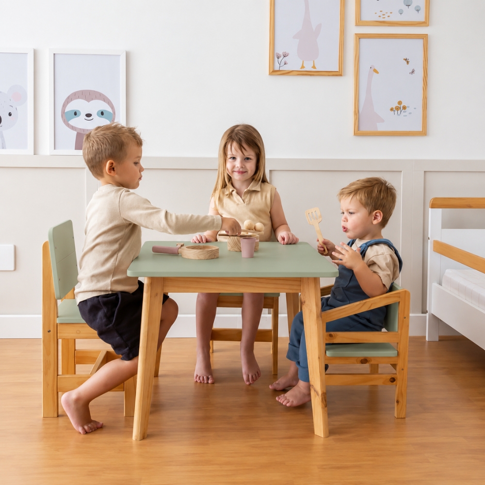 Mesa Infantil Theo em uso