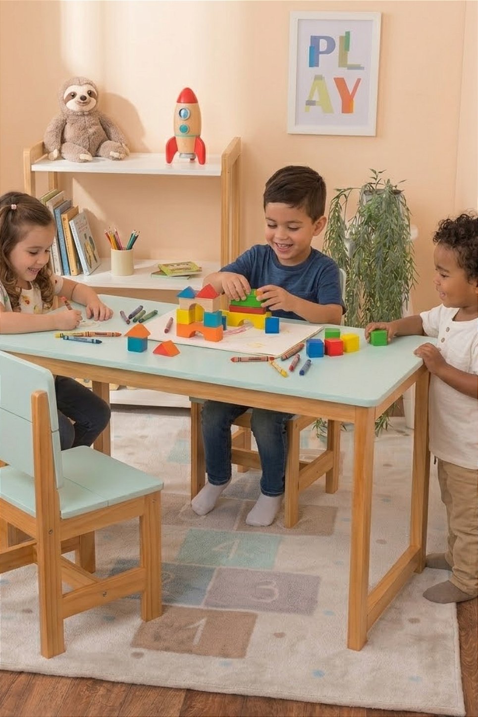 Mesa Retangular Infantil Bento