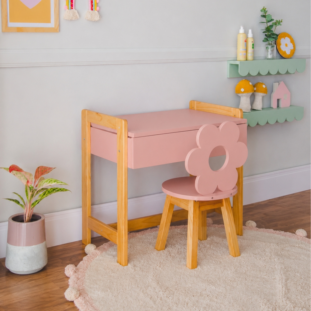 Penteadeira com Regulagem Rosa Blush