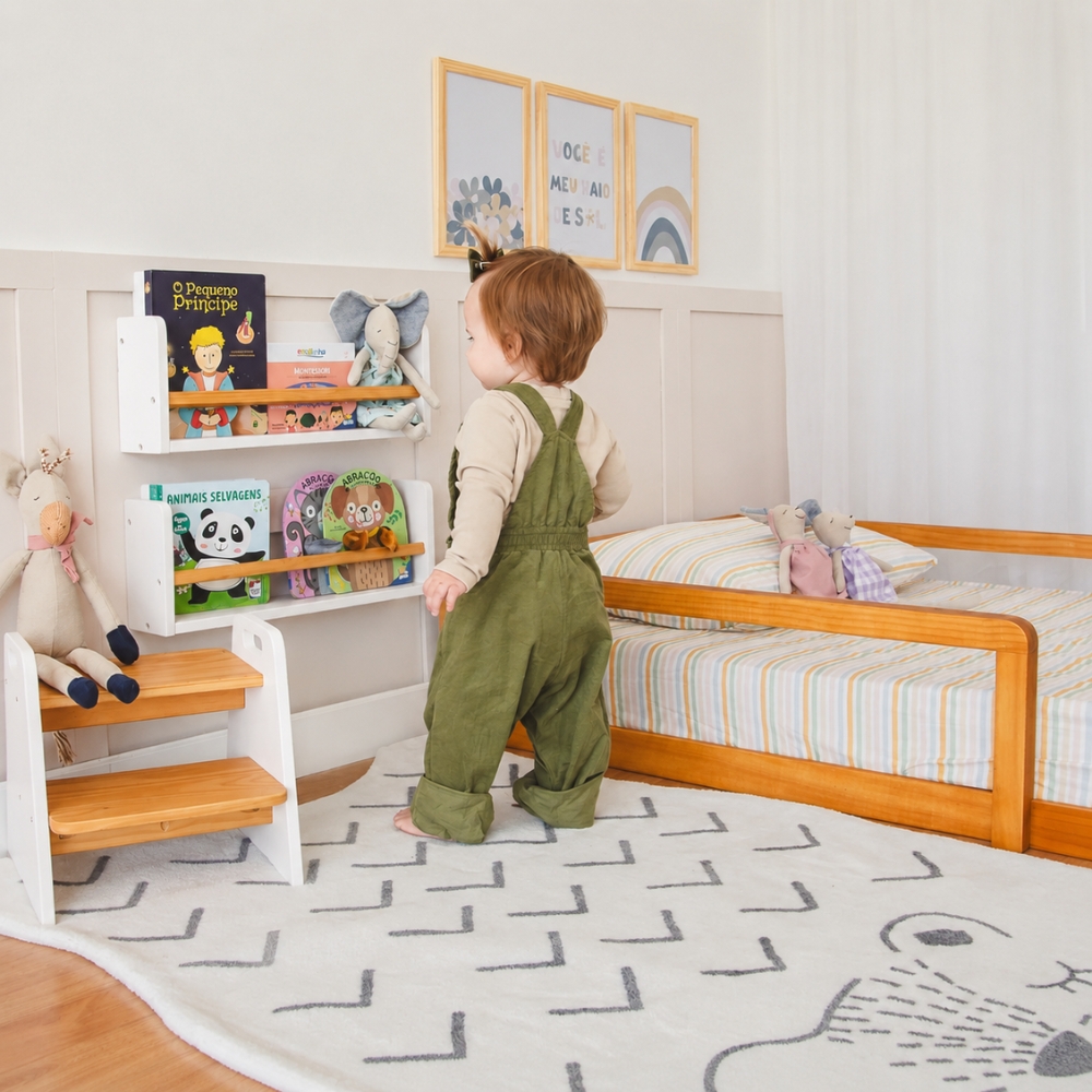 Prateleira de Livros 50cm Branca Theo