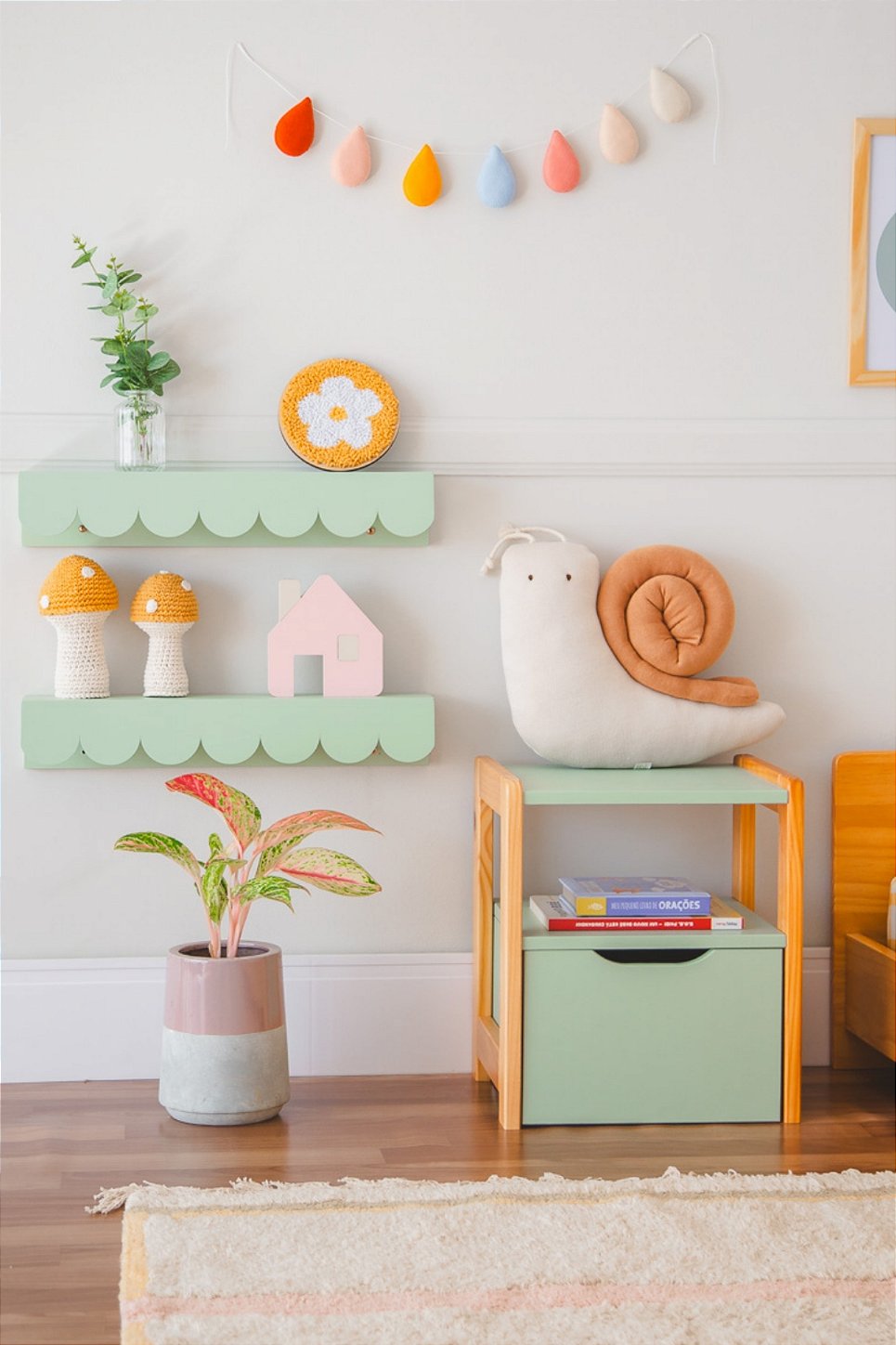 Prateleira infantil decoração