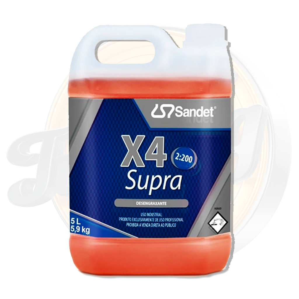 X4 SUPRA Desengraxante Alcalino Sandet 5L - Super Tuning Online