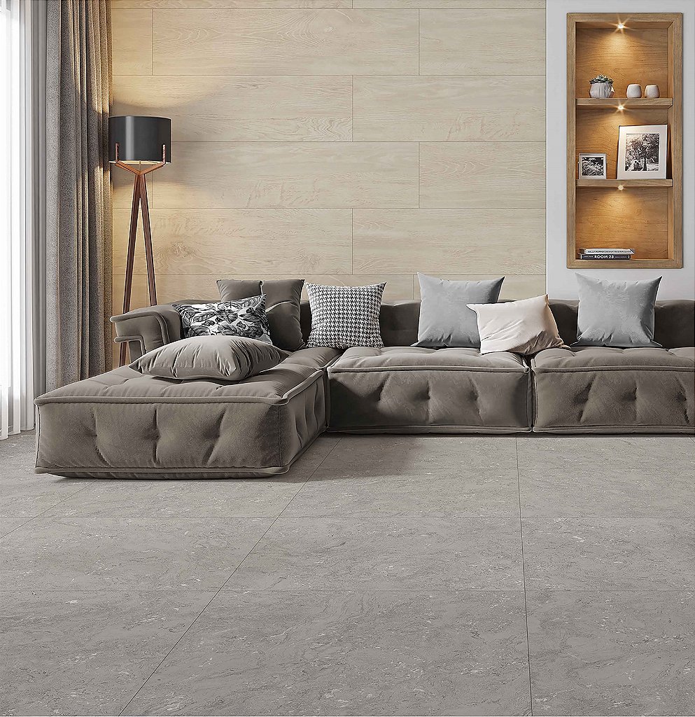 PORCELANATO DAMME YARA ALMOND AR30183 MARROM ACETINADO 30X121CM