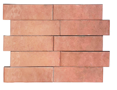 REVESTIMENTO PARA PAREDE BRICK ROSA AQUARELA ROSÉ 7,5X25CM