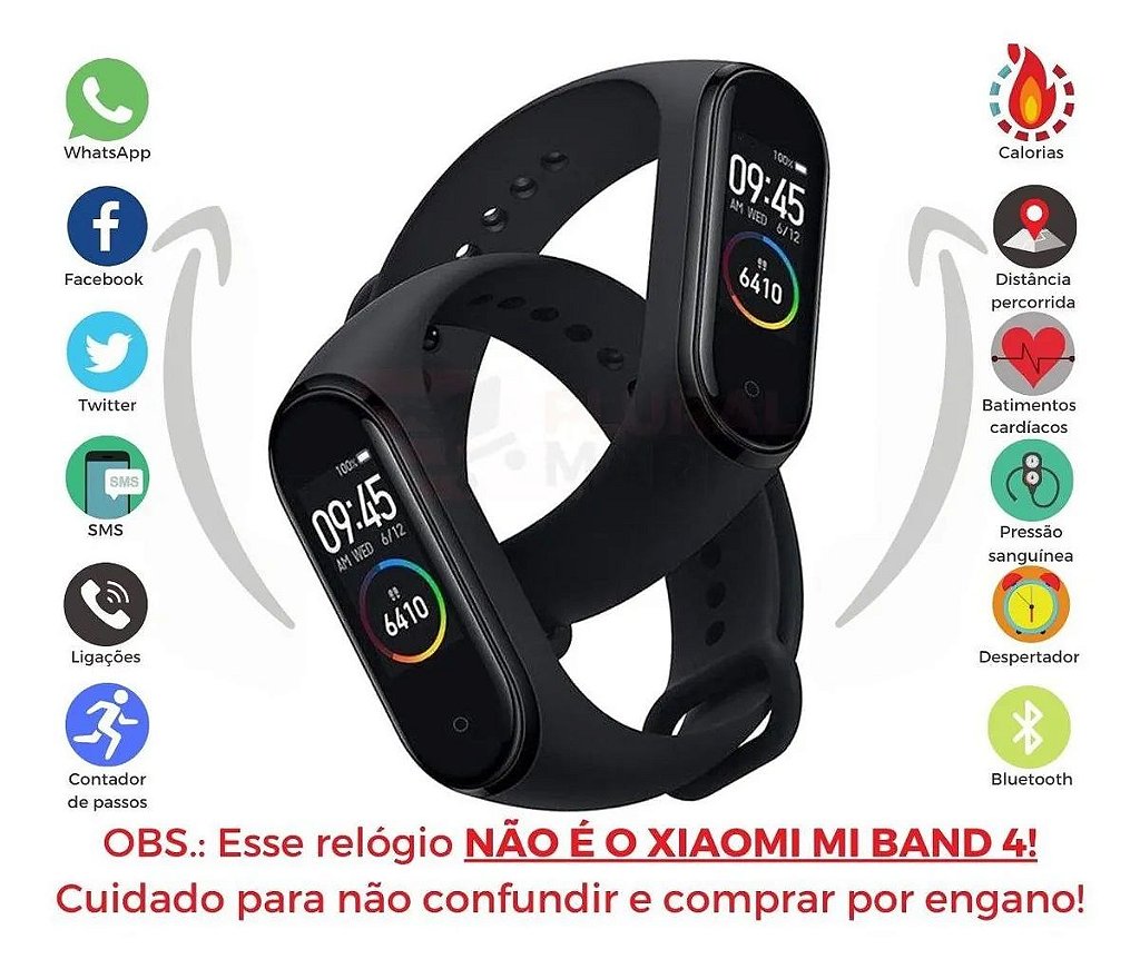 relógio inteligente smartwatch m4