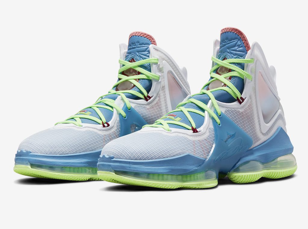T nis Nike LeBron 19 Neon Green Blue Hypados importados