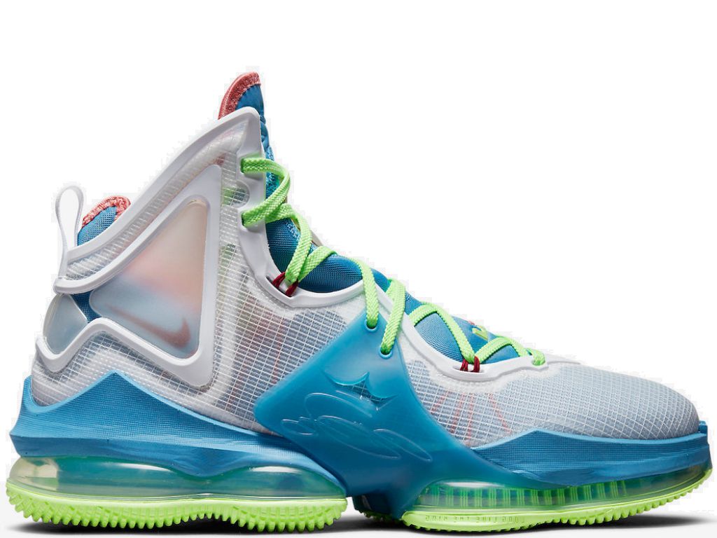 Neon green and blue nike best sale shoes