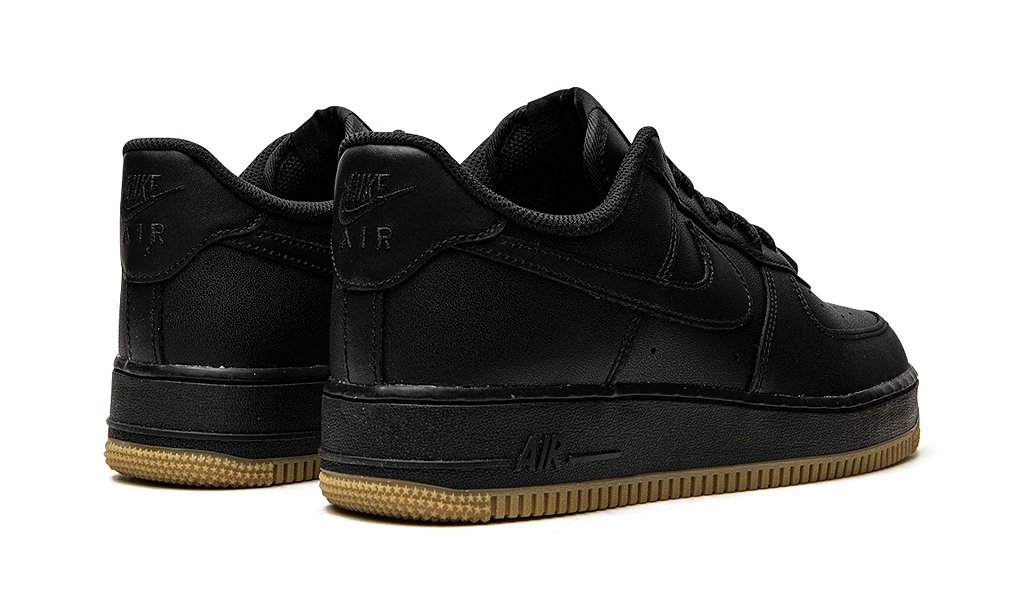 nike air force 1 low black gum sole