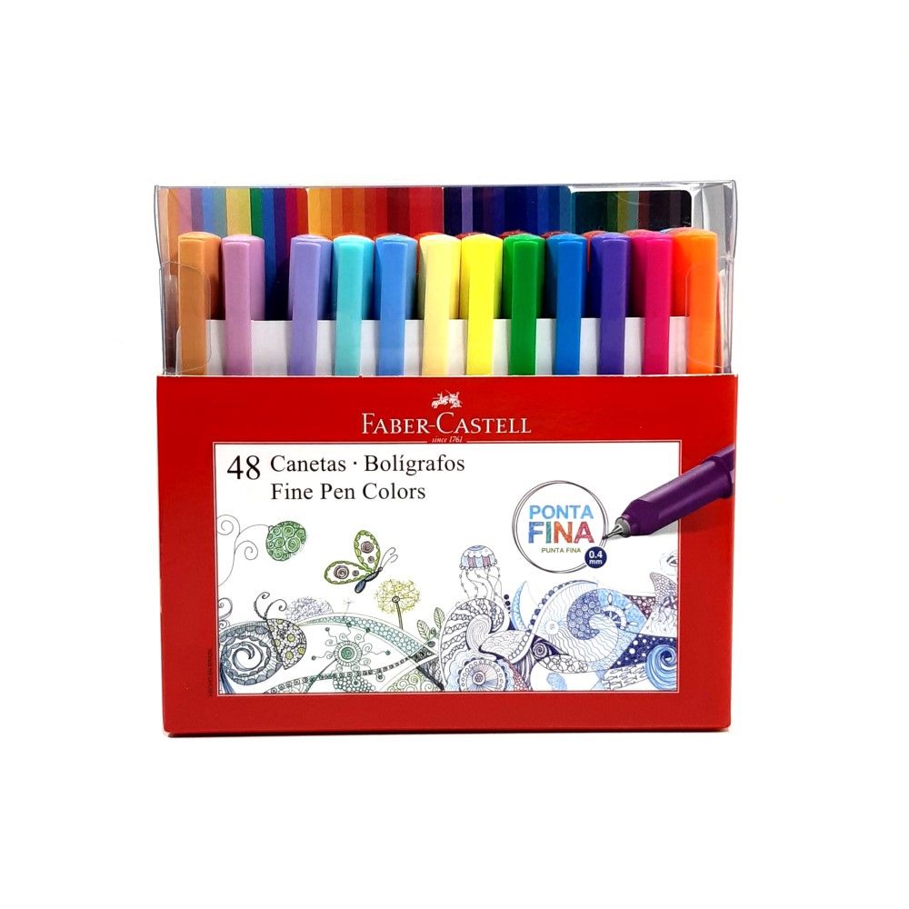 Kit Canetas Fine Pen colors 0.4mm 48 Cores Faber Castell - Shopping do  Estudante | E-commerce de Papelaria