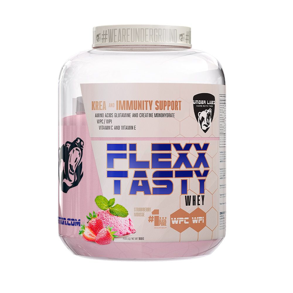 FLEXX TASTY WHEY oferece whey protein concentrado e isolado, acrescido de  glutamina, creatina, lisina e das vitaminas C, E e B6. - NutriSense -  Preços imbatíveis em Suplementos e Vitaminas