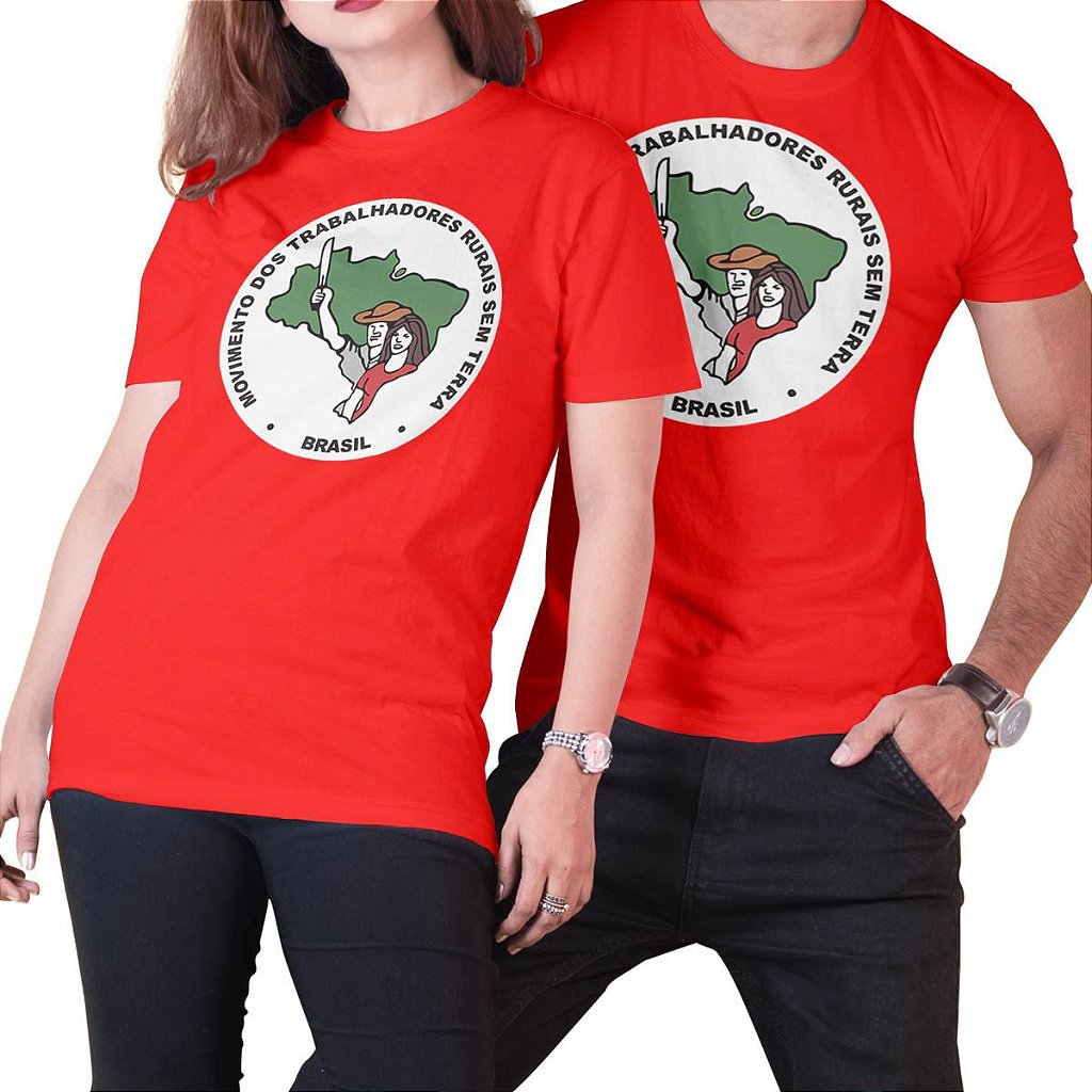 Camiseta do MST Movimento dos trabalhadores sem Terra vermelha - Loja Diacuí