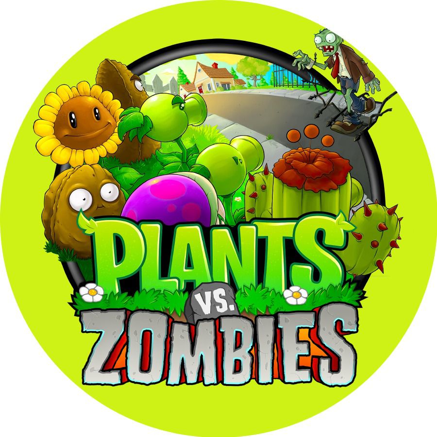 Painel Redondo - Plant vs Zombies - Sublimado 3D - Sublitex