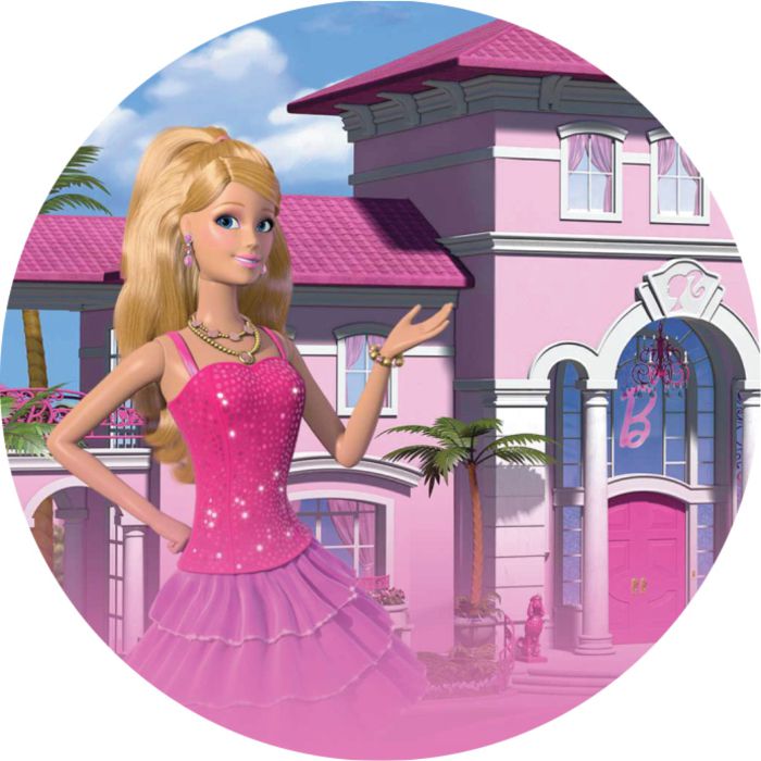 Painel Redondo Tecido Sublimado 3D Barbie WRD-4773 - Wear Sublimações