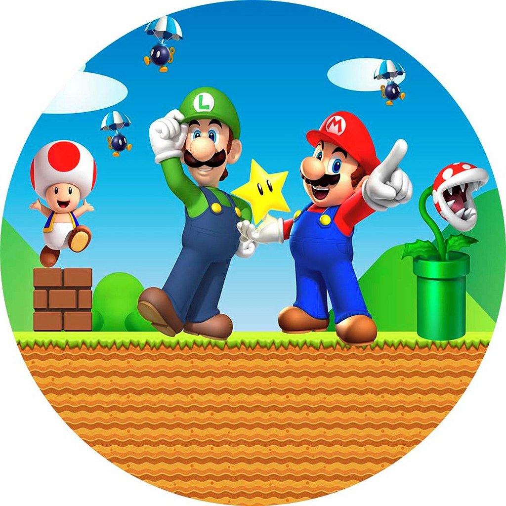 Painel Redondo Super Mario Bros Filme - IMPAKTO VISUAL - Painel de