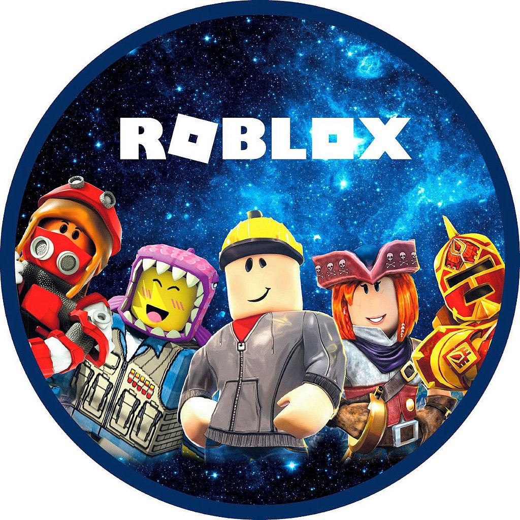 Painel Redondo Tecido Sublimado 3D Roblox Menina WRD-3826 - Wear Sublimações